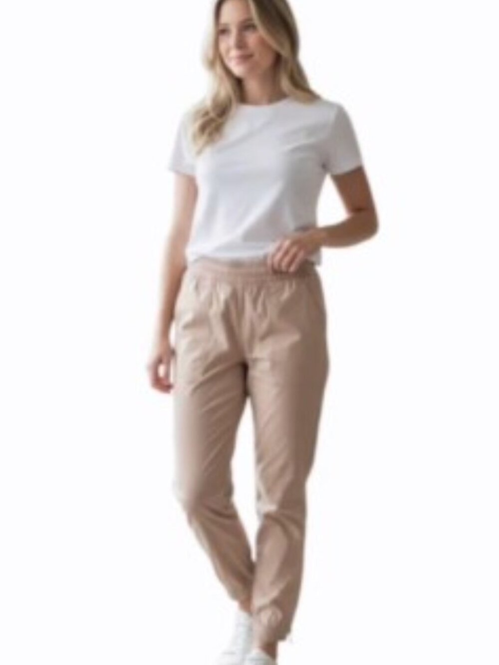 NWT Calia By Carrie Underwood Woven Jogger - Sandstone Size Large